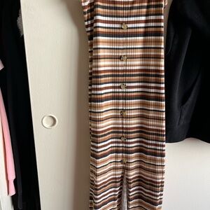 Striped Button-Front Tank Top